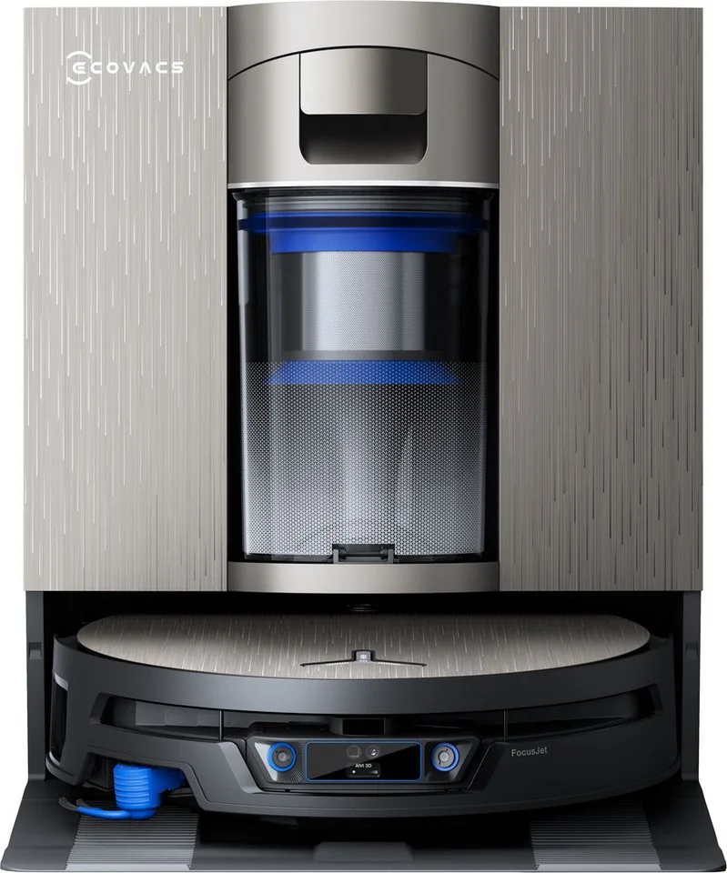 Nass-Trocken-Saugroboter DEEBOT X12S, inkl. OmniCyclone Station, 150 W, beutellos, 27.000 Pa + 53 AW Saugleistung, 27cm Wischrolle van Ecovacs in Zwart – productfoto