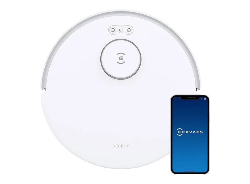 Saugroboter Deebot N20, ohne Beutel, App-Steuerbar, Absturzsensor, Hindernissensor, Wischfunktion, W-LAN van Ecovacs in Wit – productfoto