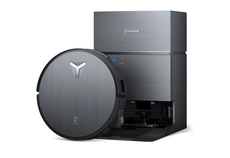 Saugroboter X11 Pro Omni, 19500 Pa, 75°C-Heißwasser-Wäsche mit Einweichfunktion, 110 W, OZMO Roller 2.0, ZeroTange 3.0, TruEdge 3.0, Heißlufttrocknung bei 63 °C, Maximale Steigfähigkeit 4 cm Höhe by Ecovacs in Black – product photo