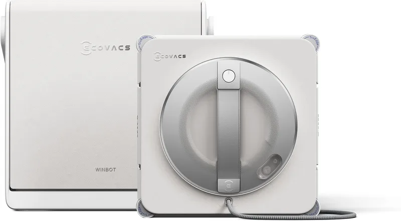 WINBOT W2S PRO OMNI – Robot raamreiniger – TruEdge 2.0 – WIN‑SLAM 4.0 – 120 ml watertank de Ecovacs en Blanc, Gris – photo produit