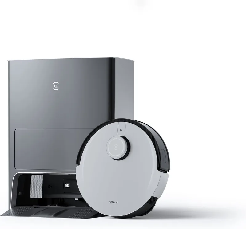 X1 OMNI - Robotstofzuiger + Automatische Leegmaakstation - Actief Dweilsysteem by Ecovacs in White, Silver – product photo