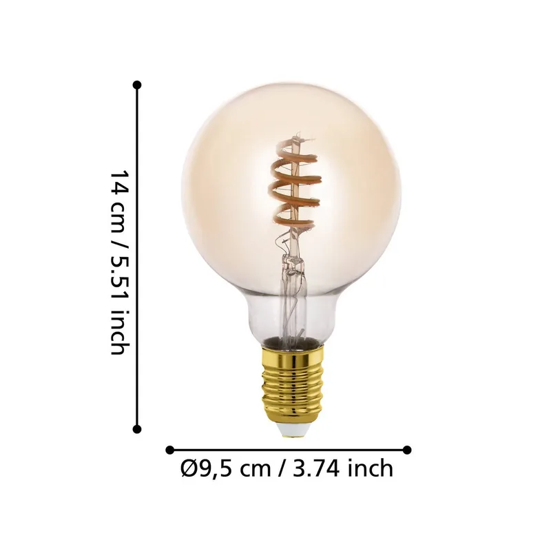 connect-z E27 G95 Globe 5,5W 400lm 2200-6500K by EGLO connect in Amber – product photo 2 of 5