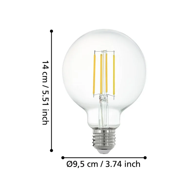 connect-z E27 G95 LED bol 6W 806lm 2700K von EGLO connect in Helder – Produktfoto 3 von 5