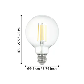 connect-z E27 G95 LED bol 6W 806lm 4000K van EGLO connect in Helder – productfoto 3 van 5