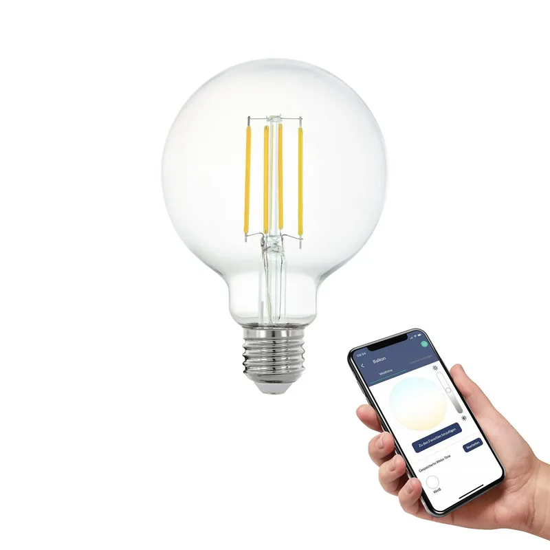 connect-z E27 G95 LED bol 6W 806lm 4000K van EGLO connect in Helder – productfoto 1 van 5