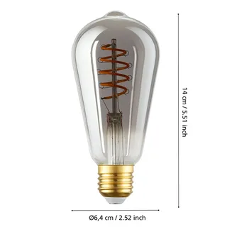 CONNECT-Z LED ST64 Spiral 4W 2000K E27 smoky von EGLO connect – Produktfoto 1 von 4