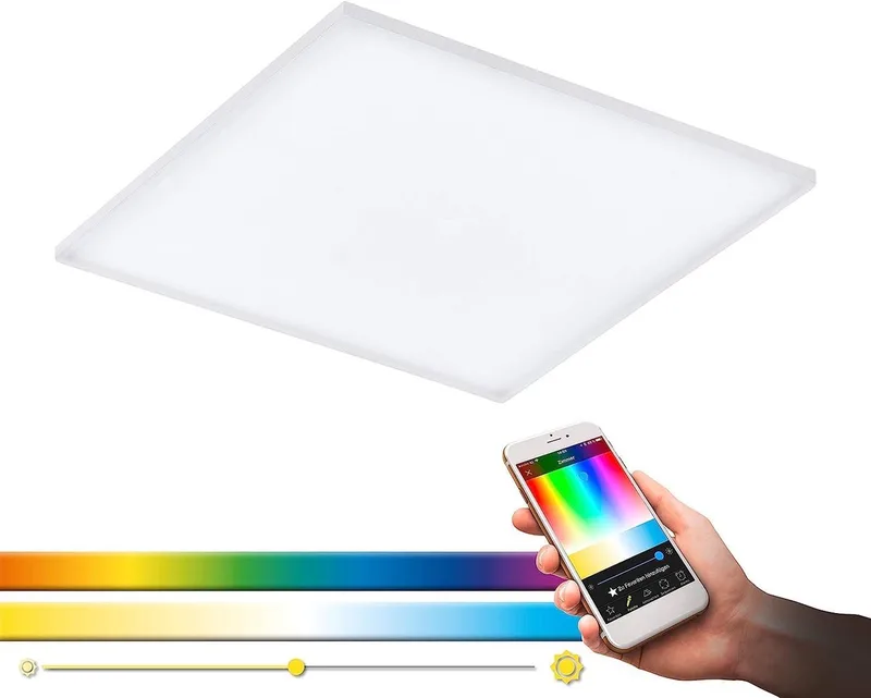 Eglo 32347 LED paneel plafondlamp Crosslink TURCONA-C wit L: 59,5cm B: 59,5cm H: 6cm dimbaar 2700-6500K met Connect functie by EGLO connect – product photo
