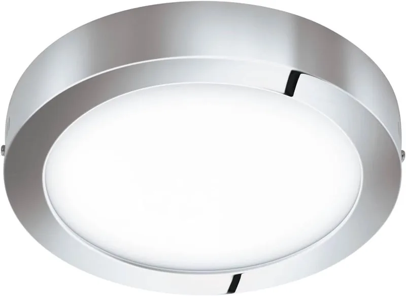 EGLO 33667 LED paneel plafondlamp Crosslink FUEVA-C chroom H: 4 cm Ø: 30 cm dimbaar IP442700-6500K met Connect functie van EGLO connect in Wit – productfoto