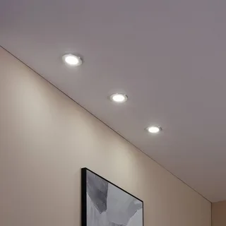 Fueva-C LED inbouwspot 8,6cm, set van 3 van EGLO connect in Mat nikkel – productfoto 3 van 5