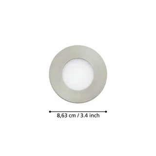 Fueva-C LED inbouwspot 8,6cm, set van 3 van EGLO connect in Mat nikkel – productfoto 4 van 5