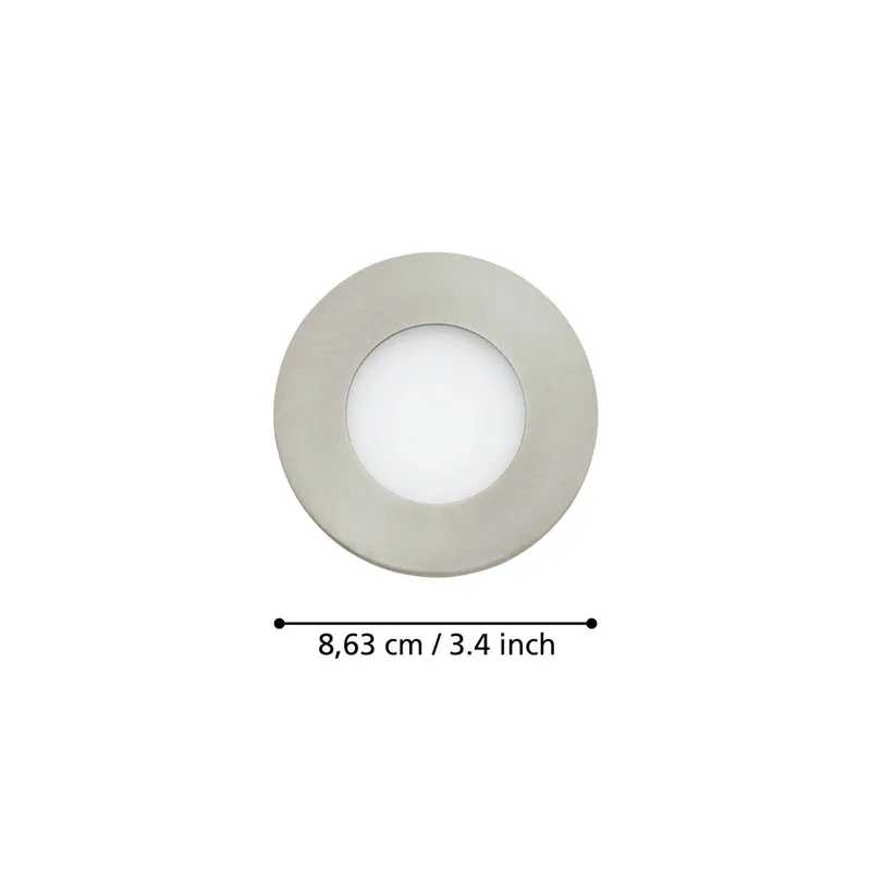 Fueva-C LED inbouwspot 8,6cm, set van 3 van EGLO connect in Mat nikkel – productfoto 4 van 5