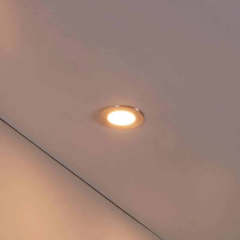 Fueva-C LED inbouwspot 8,6cm, set van 3 van EGLO connect in Mat nikkel – productfoto 1 van 5