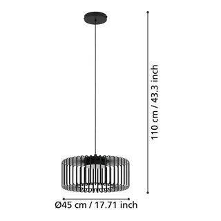 LED hanglamp Ginestrone-Z, 1-lamp by EGLO connect in Black – product photo 3 of 5