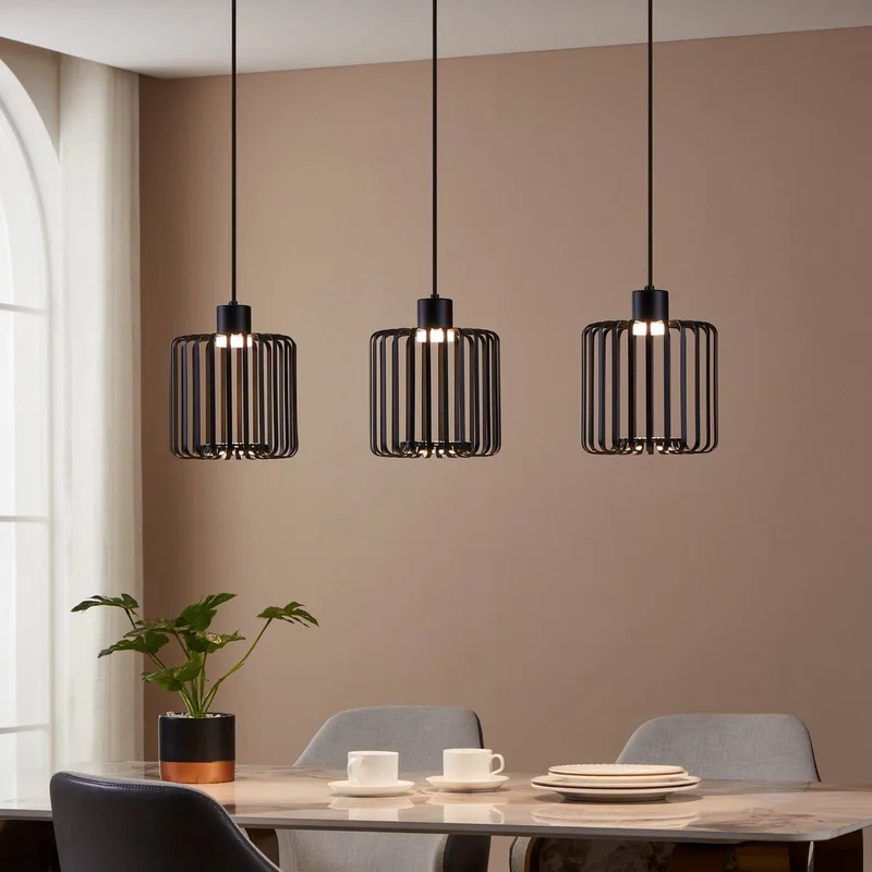 LED hanglamp Ginestrone-Z, 3-lamps by EGLO connect in Black – product photo 1 of 5