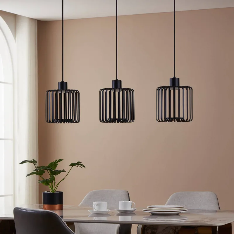 LED hanglamp Ginestrone-Z, 3-lamps by EGLO connect in Black – product photo 2 of 5