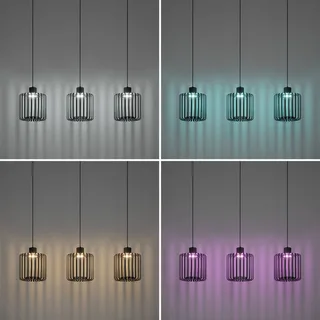 LED hanglamp Ginestrone-Z, 3-lamps by EGLO connect in Black – product photo 4 of 5