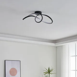 LED plafondlamp Calarossa-Z, aluminium van EGLO connect in Zwart – productfoto 3 van 5