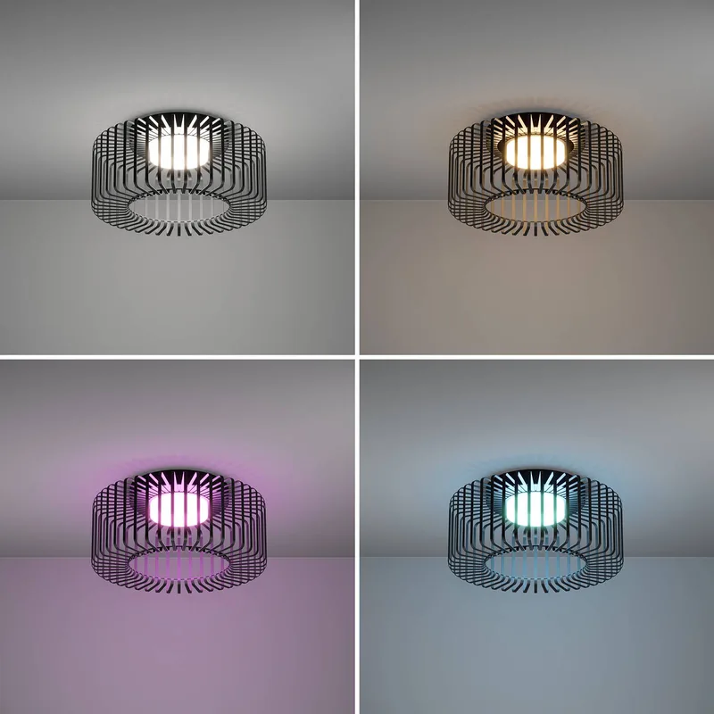 LED plafondlamp Ginestrone-Z, aluminium från EGLO connect i Svart – produktbild 5 av 5