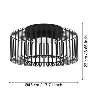 LED plafondlamp Ginestrone-Z, aluminium från EGLO connect i Svart – produktbild 4 av 5