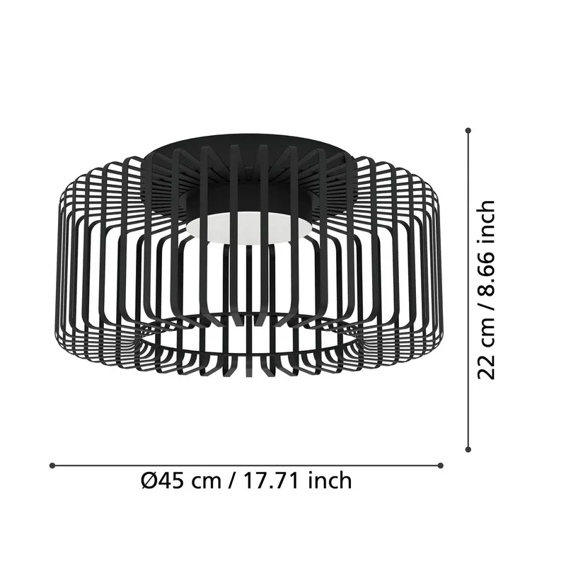 LED plafondlamp Ginestrone-Z, aluminium från EGLO connect i Svart – produktbild 4 av 5