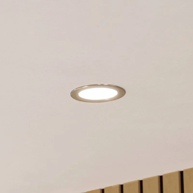 Smart-LED-Einbauleuchte Fueva 6-Z, grau, Ø 12cm by EGLO connect in Nickel matt, White – product photo