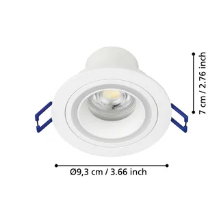 Smart LED lamp Carosso-Z, Ø 9 cm van EGLO connect in Wit – productfoto 4 van 5