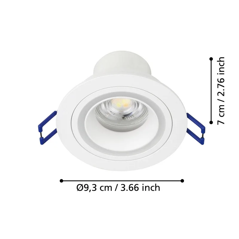 Smart LED lamp Carosso-Z, Ø 9 cm van EGLO connect in Wit – productfoto 4 van 5
