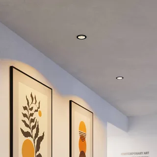 Smart LED lamp Carosso-Z, Ø 9 cm, zwart van EGLO connect in Zwart, Wit – productfoto 2 van 5