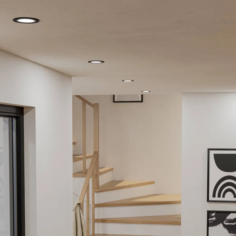 Smart LED lamp Carosso-Z, Ø 9 cm, zwart van EGLO connect in Zwart, Wit – productfoto 1 van 5
