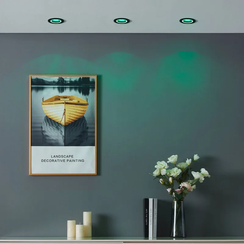Smart LED lamp Carosso-Z, Ø 9 cm, zwart van EGLO connect in Zwart, Wit – productfoto 5 van 5