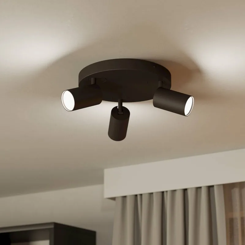 Telimbela-Z plafondspot 3-lamps van EGLO connect in Zwart – productfoto