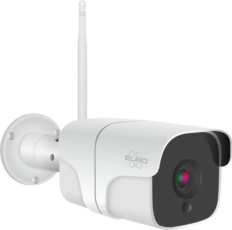 CO7000 Outdoor Wifi IP Beveiligingscamera met bewegingsmelder en nachtzicht – Full HD 1080P Bewakingscamera – IP66 Waterdicht von ELRO in Weiß – Produktfoto