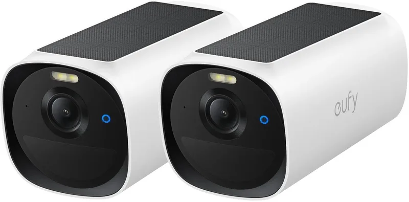 2-pack Add-on Camera -draadloze outdoor beveiligingscamera- 2K met ingebouwd zonnepaneel, MaxColor nachtzicht, gezichtsherkenning met AI, uitbreidbare lokale opslag, geen maandelijkse kosten de eufy en E40 – photo produit