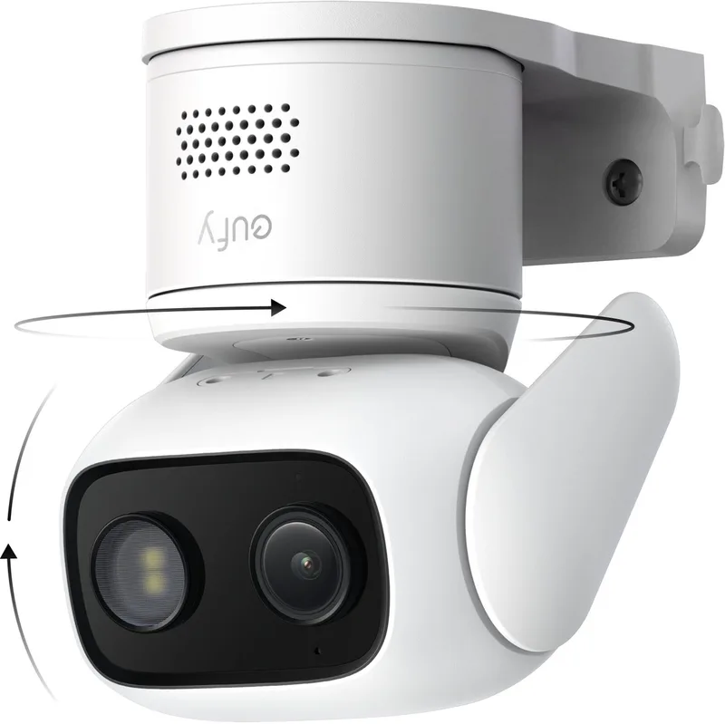 Beveiliging Bedrade Cam C31 - Kantelbare Beveiligingscamera - Binnen en Buiten - Duale Antenne - Kleurennachtzicht - Lokale Opslag - Geen Maandelijkse Kosten - IP66 - Waterdicht - AI Mens/Voertuig/Huisdierdetectie - 24/7 Continue Opname van eufy in Wit – productfoto