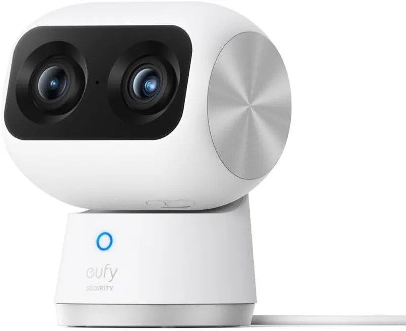 Binnencamera - Indoorcam - Huisdiercamera met app - Petcam - 4K UHD-resolutie - Dual-Cam met 8x hybride zoom - 360° pan en tilt - AI-tracking - Compatibel met Alexa en Google Assistant by eufy in S350 – product photo