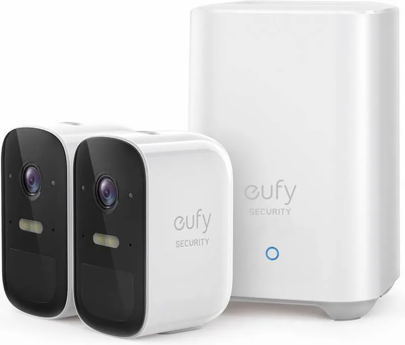 Cam 2C Draadloze Beveiligingsset - Inclusief Homebase2 en 2 Camera's by eufy in White – product photo