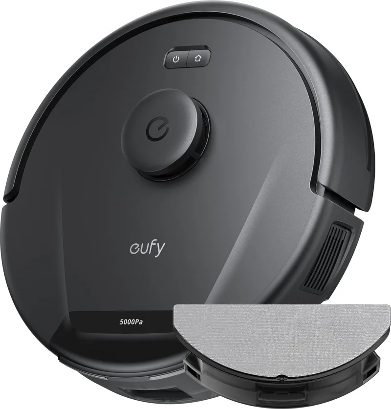 Clean L60 Hybrid Robotstofzuiger met dweilfunctie - Robot Vacuum - 5.000Pa Zuigkracht - Bestuurbaar via smartphone von eufy in Schwarz – Produktfoto