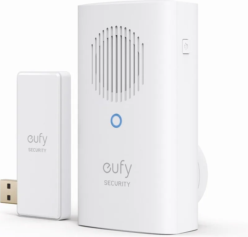 Deurbelgong Uitbreiding - Deurbel Chime - 8 Melodieën - Instelbaar Volume - Werkt met Homebase 2 en 3 van eufy in Wit – productfoto