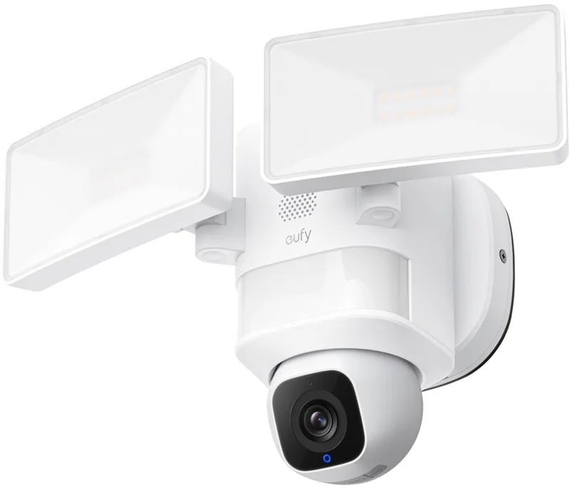 E30 Floodlight Camera - 360° Pan & Tilt - 2K Video - AI Detectie en Tracering - 2000 Lumen - Aangepaste Stem- en Lichtwaarschuwingen - 24/7 Opname - Geen Maandelijkse Kosten by eufy in White – product photo
