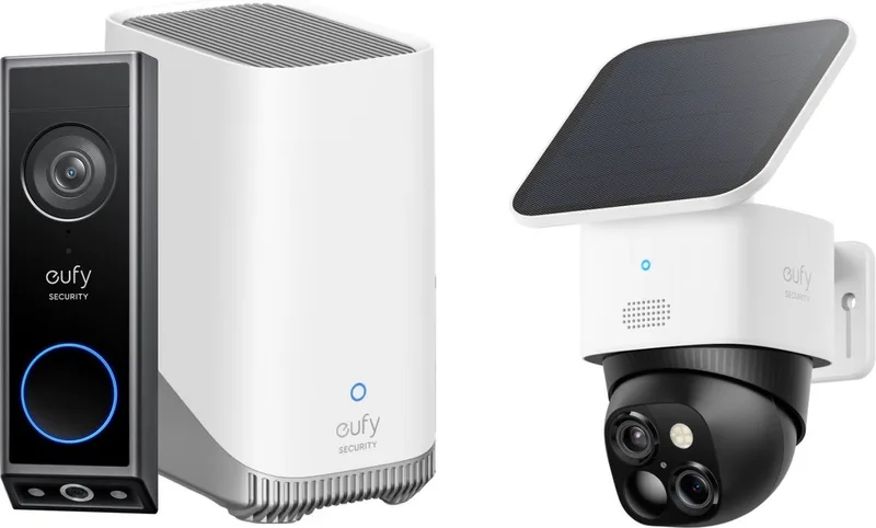 E340 Video Doorbell + HomeBase 3 + SoloCam S340 - Bundelvoordeel van eufy in Zwart – productfoto