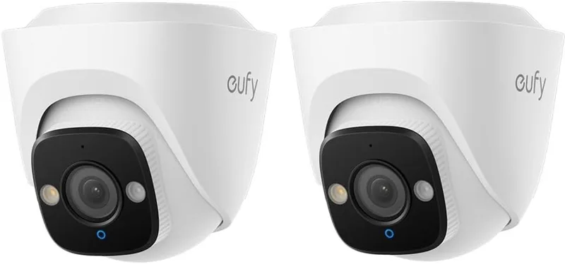 E41 - Turret Security Camera - 4K UHD - 122° FOV - AI-detectie - 2 pack von eufy in Weiß – Produktfoto