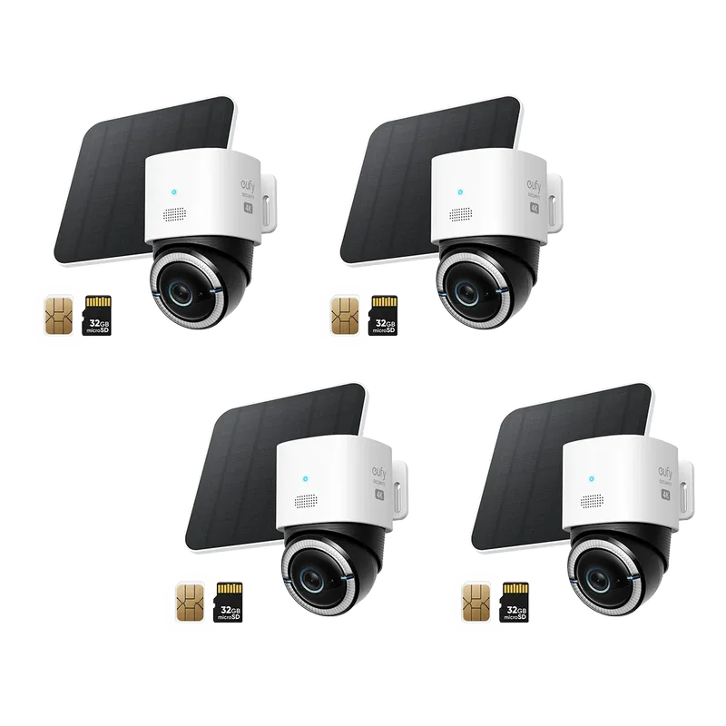 eufy 4G LTE Cam S330 (4 Packs) white de eufy – photo produit