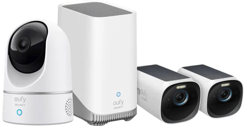 eufyCam 3 Doppelpack + eufy Indoor Cam 2K Pan & Tilt de eufy – photo produit