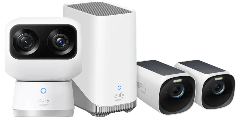 eufyCam 3 Doppelpack + eufy Indoor Cam S350 van eufy – productfoto