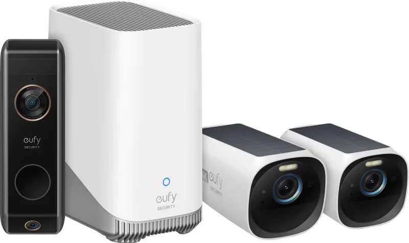 eufyCam 3 Set met 2 camera's + Eufy Doorbell Dual Camera - Bundelvoordeel van eufy in Inclusief Deurbel – productfoto
