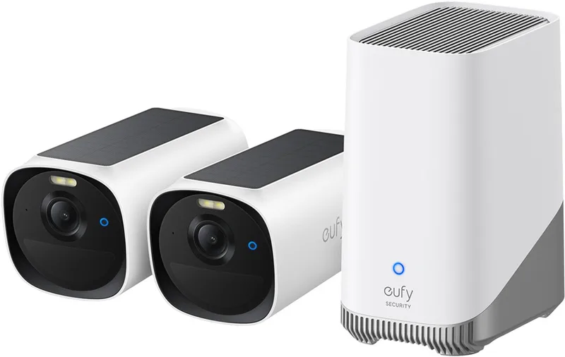 eufycam E40 2 - Pack & HomeBase 3 - 2K Cameraset met Accu en Zonnepaneel de eufy en Blanc – photo produit