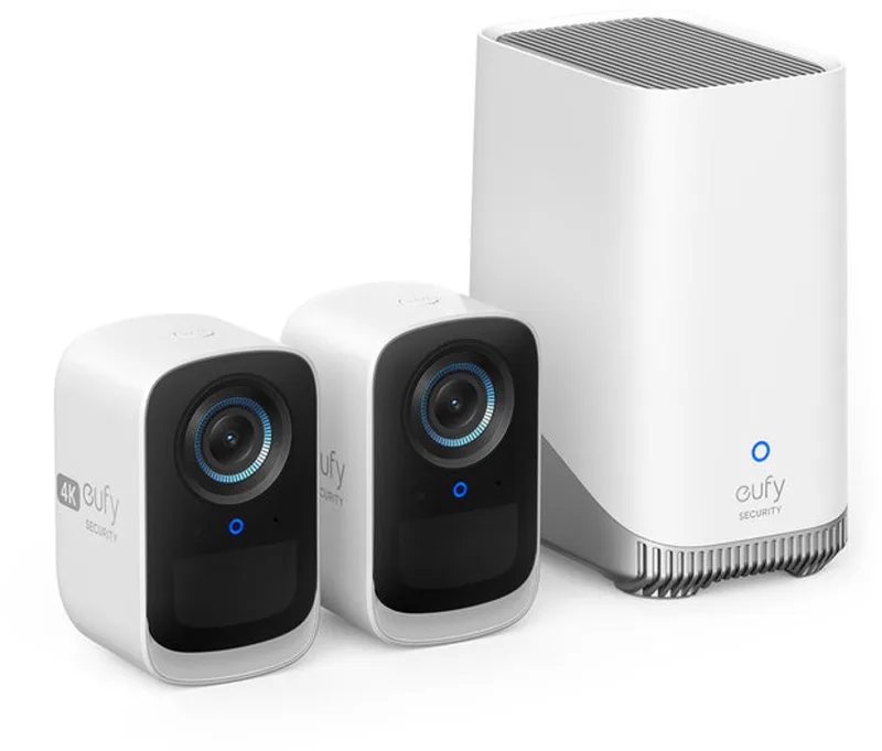 eufyCam HQ 4K met Homebase 3 - 2 beveiligingscamera/ IP camera - 180 dagen batterij - Voor binnen & buiten de eufy en 3C – photo produit