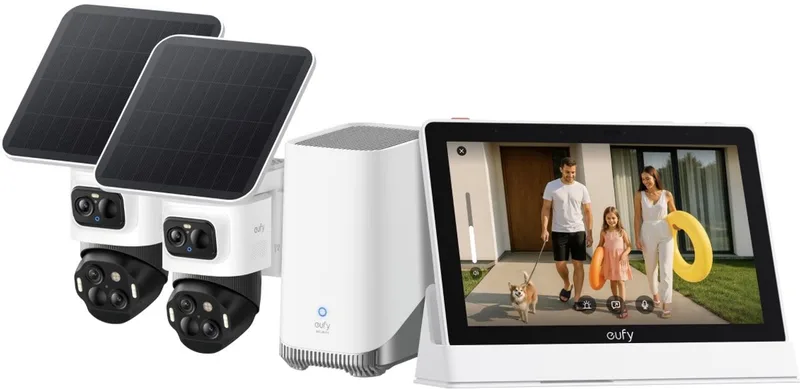 eufyCam S4 2-camera set - Smart Display E10 von eufy in Weiß – Produktfoto