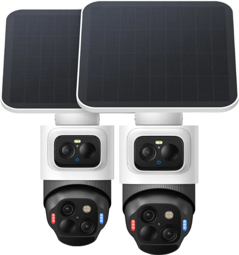 eufyCam S4 2-pack- Beveiligingscamera buiten - triple lens Bullet-PTZ - 4K UHD - 360° Pan & Tilt - auto-tracking - Kleurennachtzicht - compatibel met HomeBase S380 von eufy in Wit. – Produktfoto