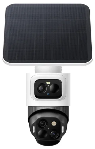 eufyCam S4 - 4K PTZ beveiligingscamera buiten - Triple lens bullet - 360° pan/tilt - 8x zoom - AI-tracking - HomeBase S380 - Zonne-energie van eufy in Wit. – productfoto 2 van 2